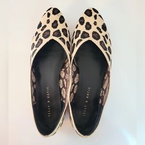 Kelly & Katie Leopard Women's Knitted Pointed Dress Ballet Flats Size 9M